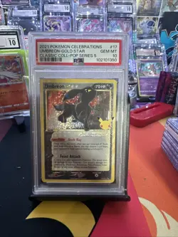 2021 Pokemon Celebrations Umbreon – Goldstar Classic Coil Pop Series 5 #17 - Image 1
