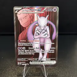 Pokemon TCG Team Rocket’s Mewtwo EX 213/182 Destined Rivals Ultra Rare Holo - Image 1