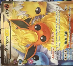Pokemon TCG Flareon EX Full Art Ultra Rare Holo RC28/RC32 Generations 170 HP - Image 3