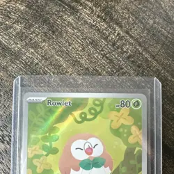 Nintendo Pokemon TCG Rowlet Illustration Rare Holo Perfect Order 090/088 EN 2023 - Image 4