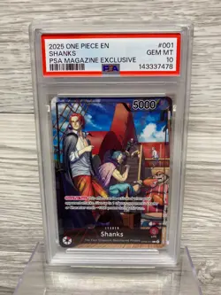 2025 One Piece En PSA Magazine Exclusive #001 Shanks PSA 10 GEM MINT - Image 1