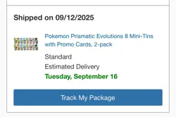 Pokemon Prismatic Evolutions 8 Mini-Tins w Promo Cards Costco 2-pack Confirmed - Image 3