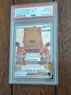 Pokemon Stakataka GX Hidden Fates Full Art Shiny Holo Rare SV74 PSA 10 Gem Mint - Image 5