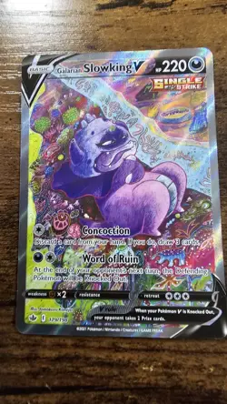 Pokemon Galarian Slowking V Chilling Reign 179/198 Alternate Art NM-MINT - Image 1