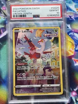 Latias GG20/GG70 Crown Zenith Full Art Holo Pokemon Card PSA 10 Gem Mint - Image 1
