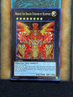 Yugioh Hieratic Sun Dragon Overlord Of Heliopolis GAOV-EN048 Secret 1st Ed NM - Image 1