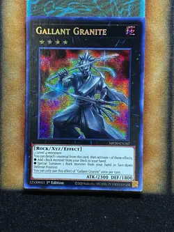 Yugioh Gallant Granite MP20-EN167 Secret Rare 1st Ed LP - Image 1