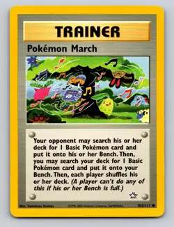 Pokemon March 102/111 Common Neo Genesis Pokemon TCG Unlimited LP - Image 1