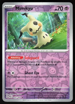Mimikyu 037/091 Rare Paldean Fates Pokemon Reverse Holo Near Mint - Image 1