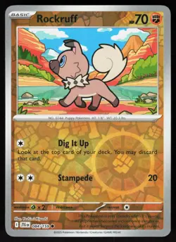 Rockruff 084/159 Common Journey Together Pokemon Reverse Holo Near Mint - Image 1