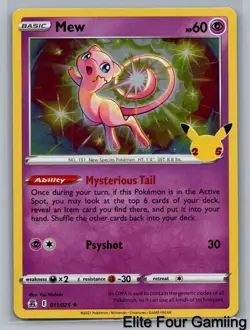 Mew 011/025 Holo Rare Celebrations Pokemon Near Mint - Image 1