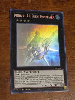 Number 101: Silent Honor Ark LED9-EN000 Ghost Rare Yugioh 1st Edition VLP - Image 1