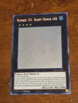 Number 101: Silent Honor Ark LED9-EN000 Ghost Rare Yugioh 1st Edition VLP - Image 2