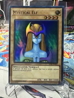 Yugioh Mystical Elf LOB-EN062 Super Rare NM 25th Anniversary Edition - Image 1