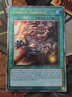 Yugioh - Zoodiac Barrage RA04-EN091 Quarter Century Secret Rare NM 1st edition - Image 1