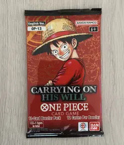 BANDAI ONE PIECE OP13 OP-13 CARRYING ON HIS WILL BOOSTER PACK LOOSE NEW ENGLISH - Image 1