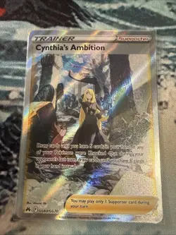 Pokemon TCG Cynthia's Ambition GG60 Crown Zenith Trainer Gallery Card - Image 1