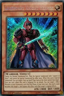 DRL2-EN008 LEGENDARY KNIGHT HERMOS SECRET RARE 1ST EDITION YuGiOh CARD - Image 1