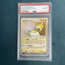 Pokemon TCG 2003 EX Dragon Ampharos EX Holo Card 89/97 PSA 8 Swirl - Image 2