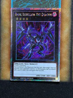 Yugioh Dark Rebellion Xyz Dragon CT12-EN002 Platinum Secret Rare NM - Image 1