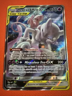 Pokemon Mewtwo & Mew GX Tag Team SM191 Sun & Moon Promo Card Near Mint - Image 1