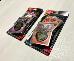 Pokemon TCG Chaos Rising 2x Booster Blister w/ Promo Cards Coin Moltres Mimikyu - Image 2