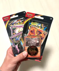 Pokemon TCG Chaos Rising 2x Booster Blister w/ Promo Cards Coin Moltres Mimikyu - Image 5