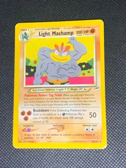 Light Machamp 25/105 Rare - Neo Destiny Pokemon Card - HP - Image 1