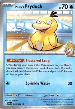 Misty's Psyduck 045/182 SV10: Destined Rivals Pokemon Card TCG - Image 1