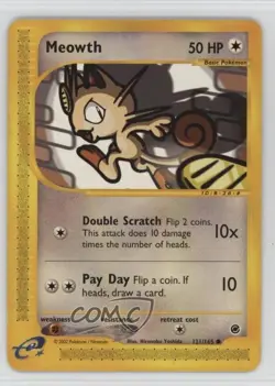 Meowth Pokemon e-Card Series Expedition #121 2002 - Image 1