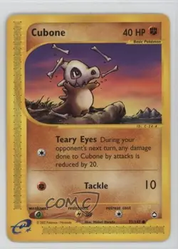 Cubone Pokemon e-Card Series Aquapolis #72 2003 - Image 1