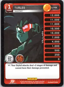 DBZ Dragon Ball Z TCG Card Panini Movie Collection U73 Turles, Shadowy - Image 1