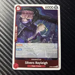 ONE PIECE Card Game: Silvers Rayleigh Character Card- *OP09-005* Rare - Image 1
