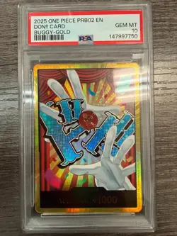 DON!! Card (Buggy) (Gold) Premium Booster -The Best- Vol. 2 Foil PSA 10 - Image 1