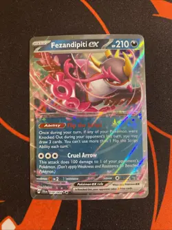 Fezandipity ex 038/064 Double Rare Pokemon TCG Card Shrouded Fable 💎 - Image 1