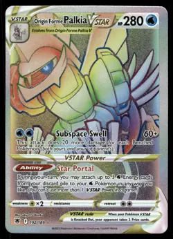 Pokemon Cards Origin Forme Palkia VSTAR 192/189 Astral Radiance Rainbow Rare NM - Image 1