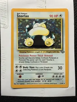 Pokemon Snorlax Jungle Holo Card Base Fossil Unlimited 11/64 - Image 1