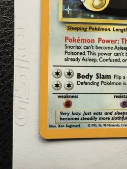 Pokemon Snorlax Jungle Holo Card Base Fossil Unlimited 11/64 - Image 5