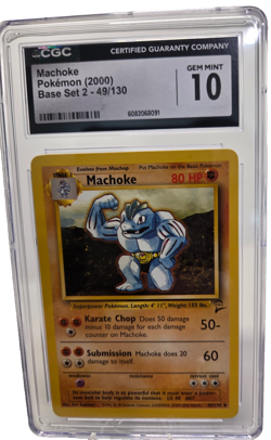 Pokemon Card Machoke Base Set 2 49/130 - CGC 10 GEM Mint - Image 2