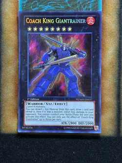 Yugioh Coach King Giantrainer NUMH-EN037 Secret Rare 1st Ed LP - Image 1