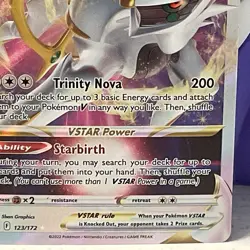 Arceus VSTAR 123/172 Ultra Rare Brilliant Stars Pokemon Card NM - Image 5