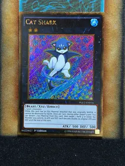 Yugioh Cat Shark PGL2-EN016 Gold Secret Rare 1st Ed NM - Image 1