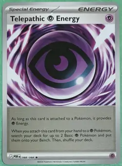 Perfect Order Telepathic Energy 88/88 Reverse Holo Rare TCG Pokemon Card - Image 1