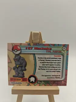 Topps Series 1 1999 TV Animation Ed MACHOKE #67 Pokemon Character Card - Image 2