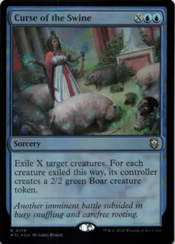 MTG Curse of the Swine (Ripple Foil) Foil NM MH3 Commander - Image 1