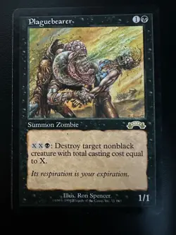 1x Plaguebearer MTG Exodus LP Vintage Magic The Gathering Rare premodern - Image 1