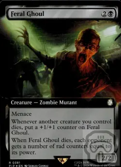 Feral Ghoul (Extended Art) 381 Fallout Magic: The Gathering Foil NM/M - Image 3