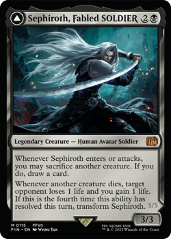 Sephiroth Fabled Soldier 0115 Mythic Final Fantasy MTG - Image 1