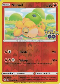 Numel (Peelable Ditto) Reverse Holo Common Pokemon GO 013/078 NM - Image 1