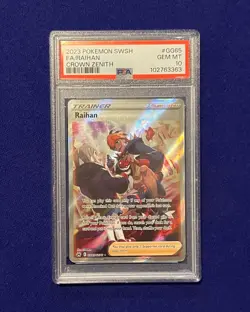 PSA 10 Raihan #GG65 Crown Zenith 2023 Pokemon GEM MINT - Image 1